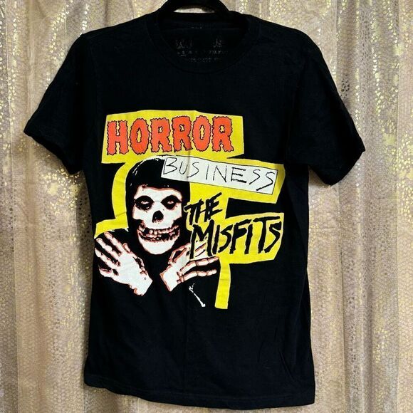 The Misfits Horror Business Fiend Black Yellow Red Band Tee Small - Picture 1 of 5